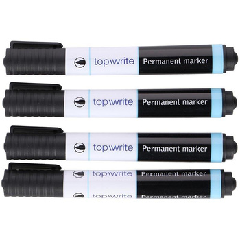 Topwrite - Permanent Marker 4 pcs. (black)