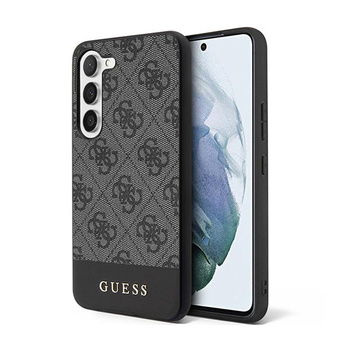 Guess 4G Bottom Stripe Metall Logo Kollektion - Samsung Galaxy S24+ Gehäuse (schwarz)