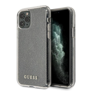 Třpytivé pouzdro Guess - pouzdro pro iPhone 11 Pro (stříbrné)