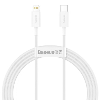 Baseus Superior Series - Kabel połączeniowy USB-C do Lightning PD 20W 1m (biały)