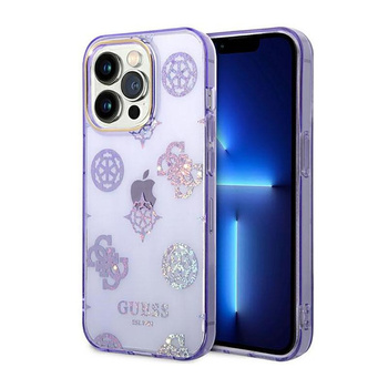 Guess Peony Glitter Case – Etui iPhone 14 Pro Max (Liliowy)