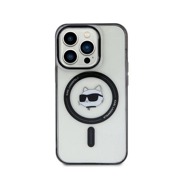 Karl Lagerfeld IML Choupette Head MagSafe - pouzdro na iPhone 15 (průhledné)