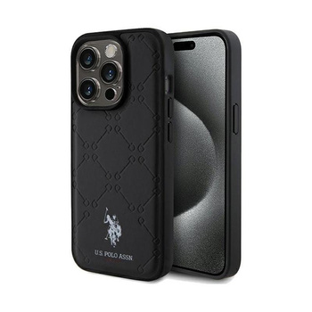 US Polo Assn Yoke Pattern - iPhone 15 Pro Case (black)