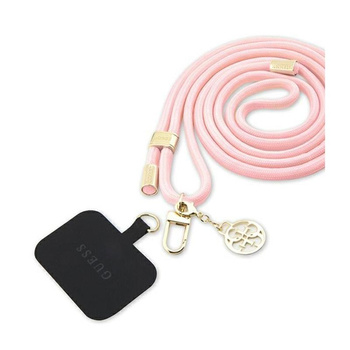 Guess CBDY Cord Nylon 4G Metal Charm - Universal Phone Strap (pink)