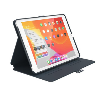 Speck Balance Folio - iPad 10.2" 9 (2021) / 8 (2020) / 7 (2019) Case with MICROBAN Coating (Stormy Grey/Charcoal Grey)