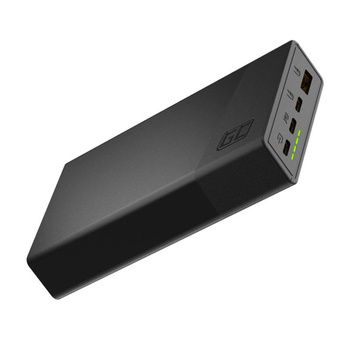 Green Cell PowerPlay20s - Power Bank 20000 mAh s USB-A QuickCharge 3.0 a 2x USB-C Power Delivery 22,5W (černá)