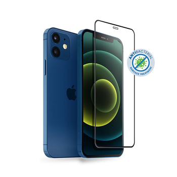 Crong antibakteriális 3D páncélüveg - 9H teljes képernyő edzett üveg iPhone 12 Mini + telepítési kerethez