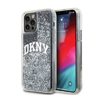 DKNY Liquid Glitter Big Logo - iPhone 12 / iPhone 12 Pro Tasche (schwarz)