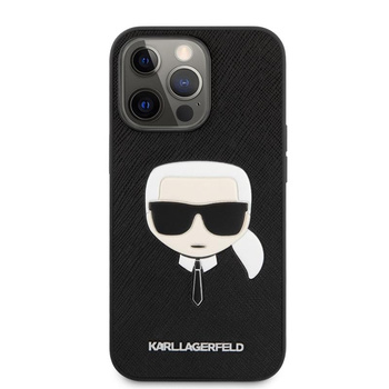 Karl Lagerfeld Saffiano Ikonik Karl`s Head - iPhone 13 Pro Case (noir)