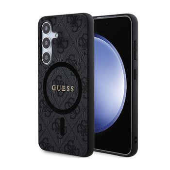 Guess 4G Collection Leather Metal Logo MagSafe - Samsung Galaxy S24 Case (black)