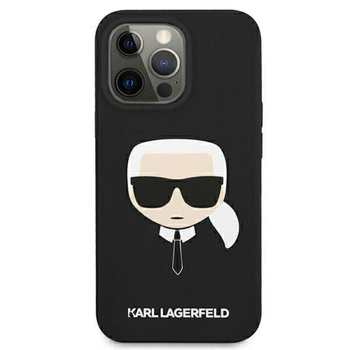 Karl Lagerfeld Silicone Iconic Karl`s Head - Coque iPhone 13 Mini (noir)