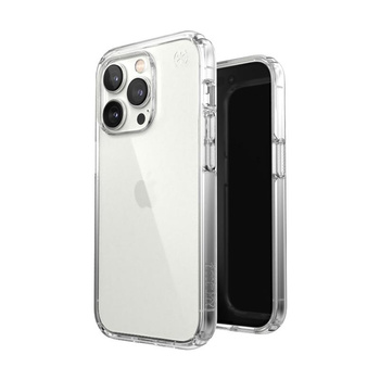 Speck Presidio Perfect-Clear - Coque pour iPhone 14 Pro avec revêtement MICROBAN (transparent)