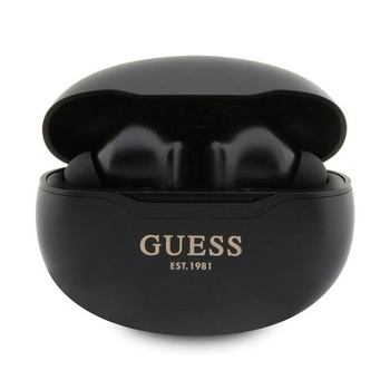 Guess True Wireless Classic EST BT5.3 - sluchátka TWS + nabíjecí pouzdro (černá)