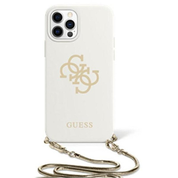 Guess 4G Big Logo Chain - iPhone 12 / iPhone 12 Pro Tasche (weiß)