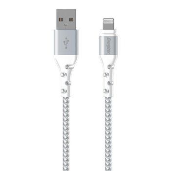 Energizer Ultimate - Připojovací kabel USB-A na Lightning s certifikací MFi 2 m (bílý)