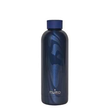 Puro Hot&Cold - Termo láhev z nerezové oceli 500 ml (Optic - Stripe Dark Blue)