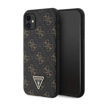 Guess 4G Triangle Metal Logo - pouzdro pro iPhone 11 (černé)