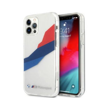 BMW Motorsport Tricolor - Etui iPhone 12 Pro Max (przezroczysty)