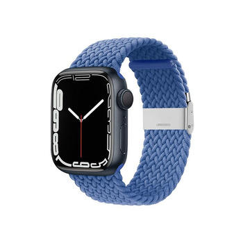 Crong Wave Band - Bracelet tressé pour Apple Watch 44/45/46/49 mm (bleu)