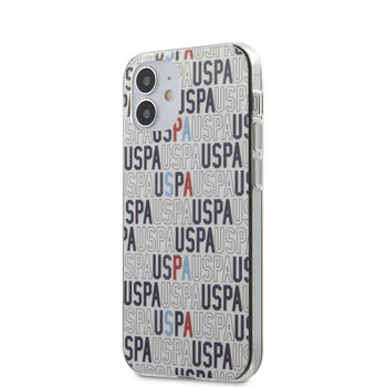 US Polo Assn Logo Mania - pouzdro pro iPhone 12 Mini (bílé)