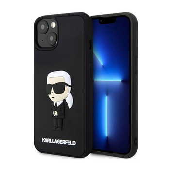 Karl Lagerfeld 3D Gummi NFT Ikonik - iPhone 14 Tasche (Schwarz)