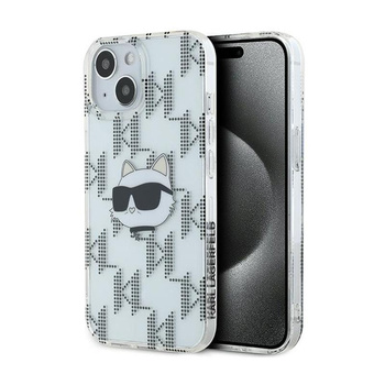 Karl Lagerfeld IML Choupette Head & Monogram - iPhone 15 / 14 / 13 tok (átlátszó)