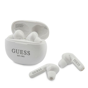 Bezdrátová sluchátka Guess 5.0 4H - sluchátka TWS + nabíjecí pouzdro (bílá)