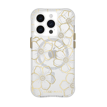 Case-Mate Floral Gems MagSafe - Etui iPhone 15 Pro (Gold)