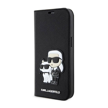 Karl Lagerfeld Booktype NFT Saffiano Karl & Choupette - iPhone 14 tok (fekete)