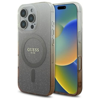 Guess IML Glitter Gradient MagSafe - Coque iPhone 16 Pro Max (marron)