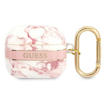 Guess Marmorriemen - Airpods 3 Hülle (Rosa)