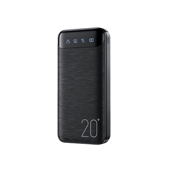 WEKOME WP-163 - Powerbank 20000 mAh Super Aufladung 2xUSB-A LED (Schwarz)