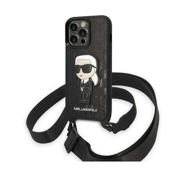 Karl Lagerfeld NFT Monogram Ikonik Patch - iPhone 14 Pro Tasche (schwarz)