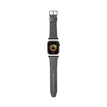 Karl Lagerfeld Saffiano Monogram - szíj Apple Watch-hoz 38/40/41 mm (ezüst)