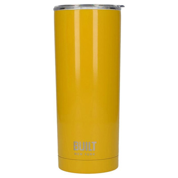 BUILT Vacuum Insulated Tumbler - Vacuum Insulated Steel Thermal Mug 600 ml (Yellow)