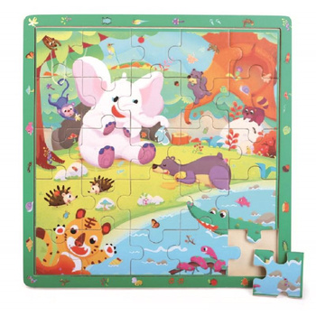 Top Bright - Jeu de jungle et puzzle en bois (25 el.)