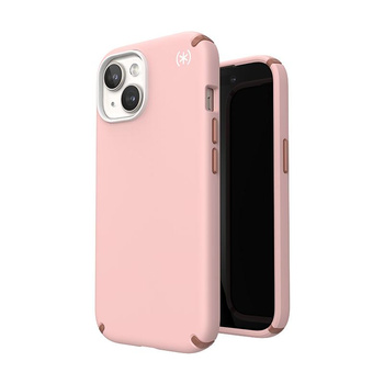 Speck Presidio2 Pro - Coque pour iPhone 15 (Rose Dahlia / Cuivre Rose / Blanc)