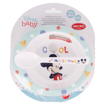 Mickey Mouse - Mikrowellen-Set (Schüssel und Löffel) (Cool)