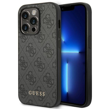 Guess 4G Metal Gold Logo - Coque iPhone 14 Pro Max (grise)