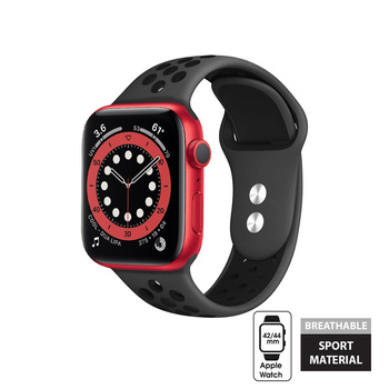 Crong Duo Sport - Pasek do Apple Watch 44/45/46/49 mm (szary/czarny)