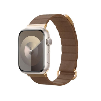 Crong Eclipse - Apple Watch 38/40/41/42mm bracelet cuir magnétique (marron)