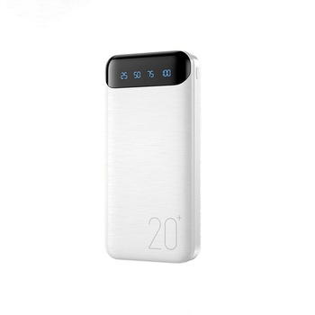 WEKOME WP-163 - Powerbank 20000 mAh Super Aufladung 2xUSB-A LED (Weiß)