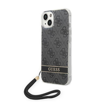 Guess 4G Print Cord - Case with lanyard iPhone 14 (black)