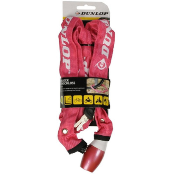 Dunlop - Fahrradschloss Kette 120cm (Rot)