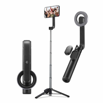 Spigen S570W MagSafe Bluetooth Selfie Stick Tripod - Stojan na chytrý telefon / držák selfie tyče (černý)