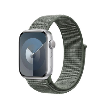 Crong Nylon - Sportovní řemínek pro Apple Watch 44/45/46/49 mm (vojensky zelený)