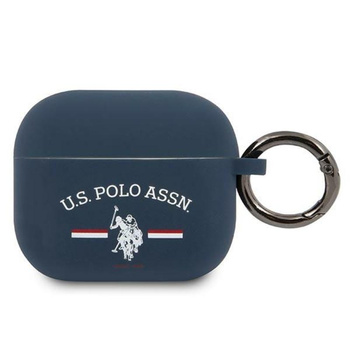 Logo en silicone US Polo Assn - Étui Airpods 3 (bleu marine)