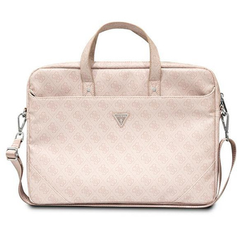 Guess Saffiano 4G Triangle Logo Computer Tasche - 16" Notebook Tasche (rosa)