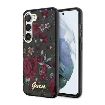 Guess Flower Collection - pouzdro pro Samsung Galaxy S23+ (khaki)