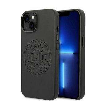 Karl Lagerfeld Leather Perforated Logo Case - Etui iPhone 14 (czarny)